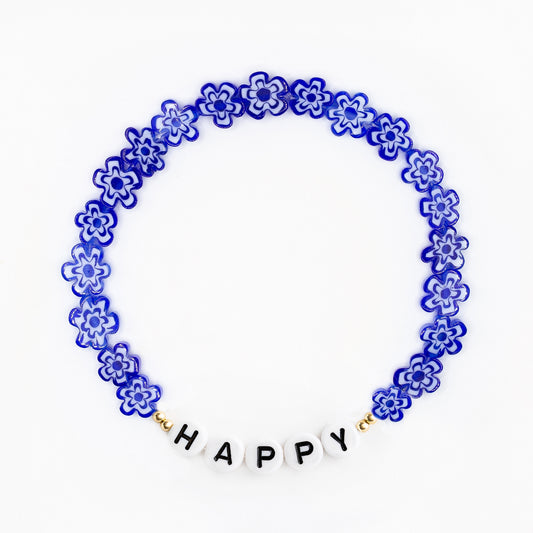 The Dark Blue Millefiori Bracelet