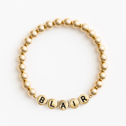 The Gold with Gold End Beads Bracelet