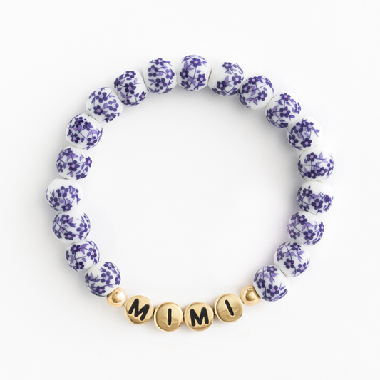 The Purple Porcelain Floral Bracelet