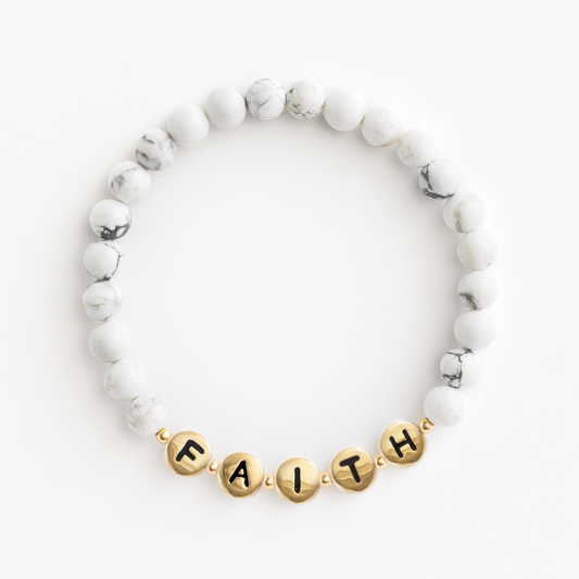 The White Marble with Spacers Bracelet