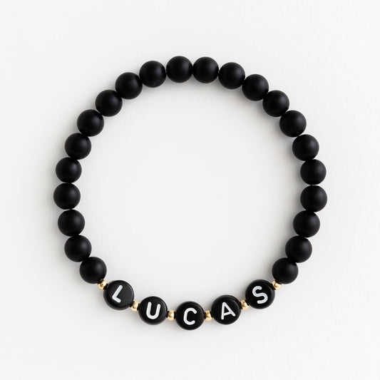 The Black Onyx with Spacers Bracelet