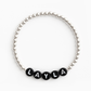 The Mini Sterling Silver with End Beads Bracelet