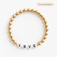 LOVE - Gold with Gold End Beads