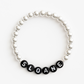 The Sterling Silver with End Beads Bracelet