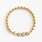 The Gold with Gold End Beads Bracelet