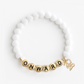 The Graduate's White Hearts Bracelet