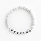 The White Marble with End Beads Bracelet