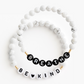 The White Marble with End Beads Bracelet